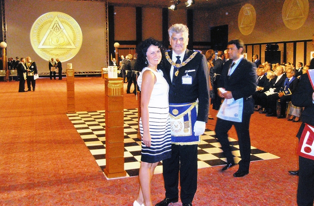 Mr. Tahir Hasanovic and his wife, Grand Orient of Italy