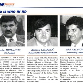 Who is Who in New Democracy – the first oposition party in the Serbian&nbsp;government