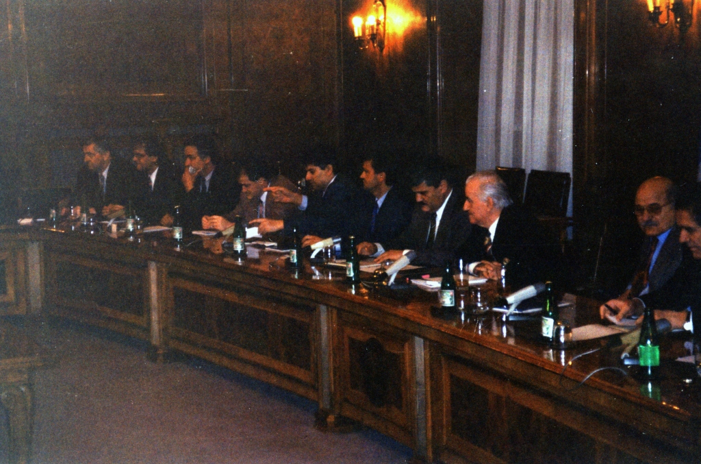 Zvanična sednica Vlade Srbije, premijer Mirko Marjanović i rukovodstvo Nove demokratije